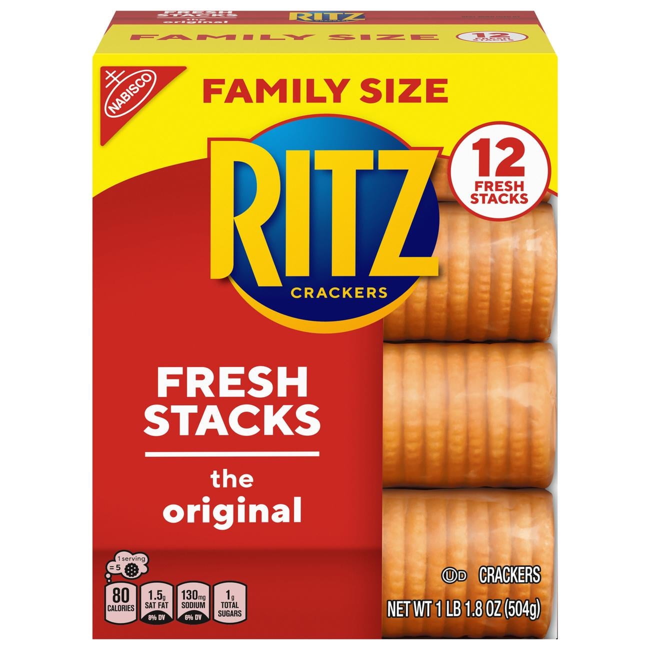 Nabisco Ritz Fresh Stacks Original Crackers Family Size 17.8 oz ...