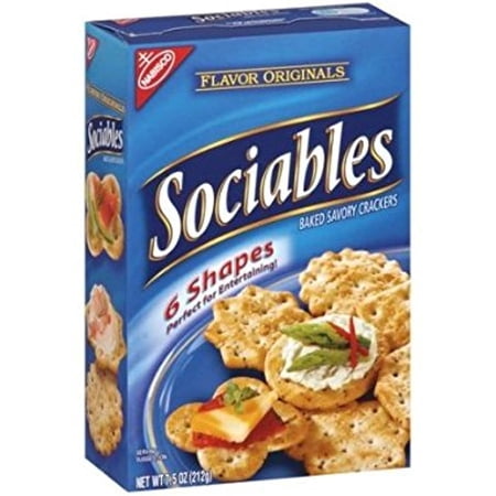 Nabisco Sociables Snack Crackers (Pack Of 4) 7.5 Oz Boxes
