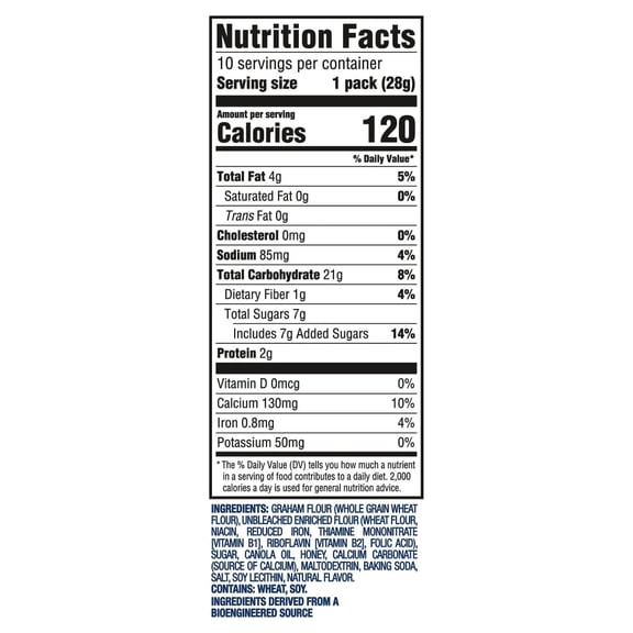 Nabisco TEDDY GRAHAMS Honey Cookies Multipack 10 ct / 1 oz - Pack of 1