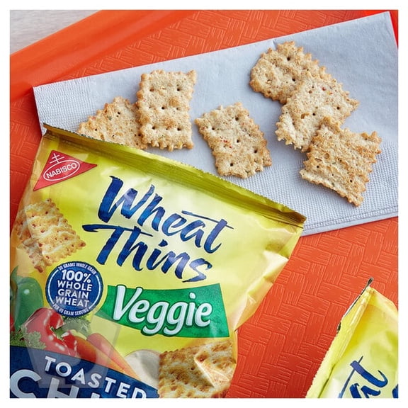 Nabisco Wheat Thins 1.75 oz. Veggie Toasted Chips Snack Pack - 60/Case