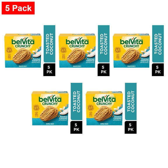 Nabisco belVita Toasted Coconut Breakfast Bars Biscuits 5 ct - 5 Pack