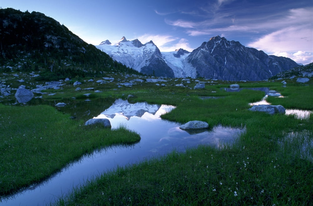 Nabob Pass With Deception Point And Mt Mercator British Columbia Canvas Art - David Nunuk Design Pics (18 x 11)