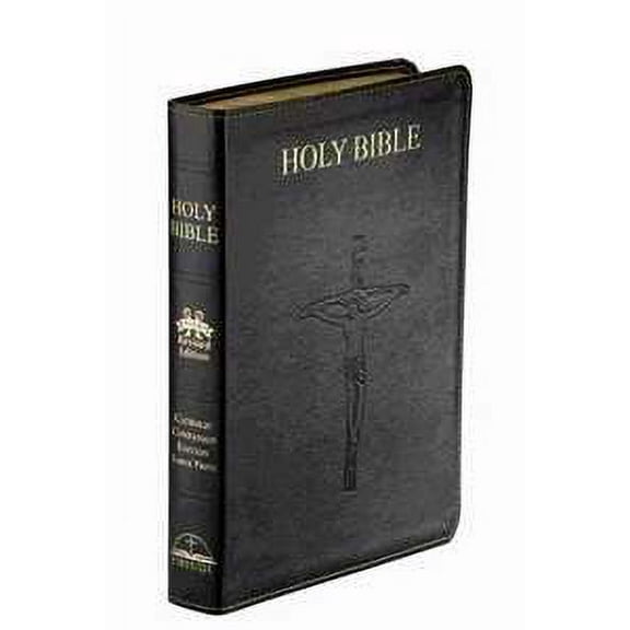 Nabre Fireside Catholic Companion Bible/Large Print-Librosario-Black Imitation Leather