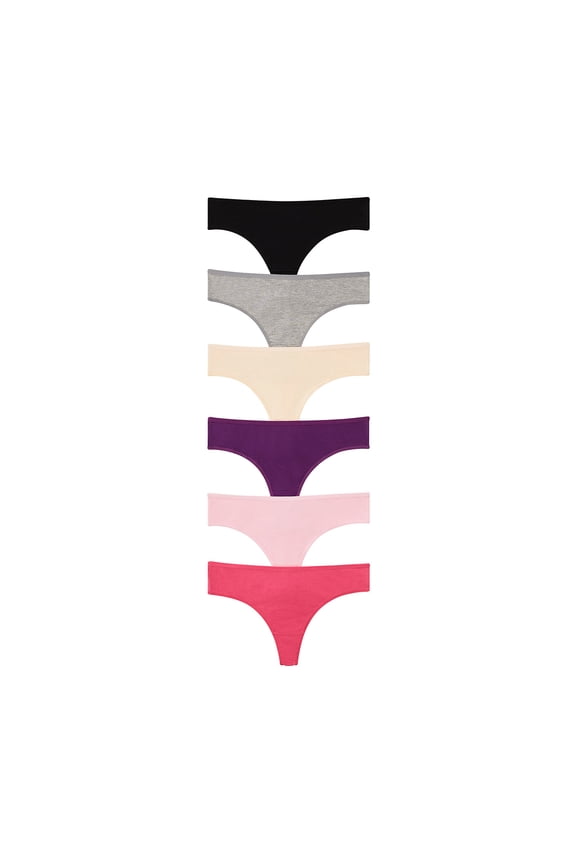 Basic Cotton Thongs Women's Plus Panties Female Underwear Pack 6-2XL