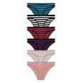 thumbnail image 1 of Nabtos Bikini Striped Breathable Stretchy Panty (Women's) 6 Pack, 1 of 6