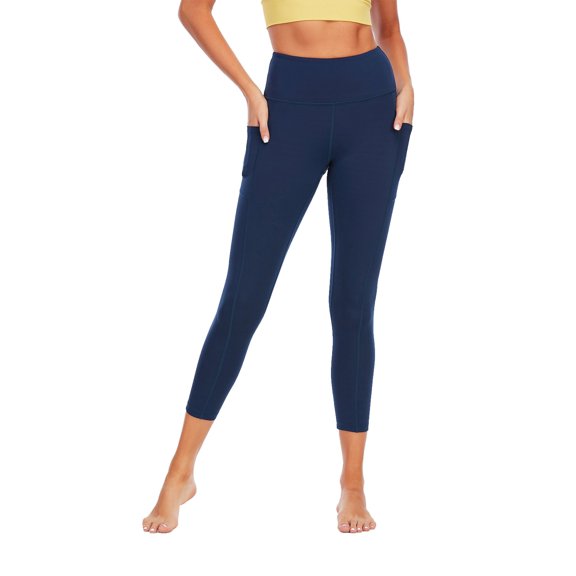 Nabtos Women Activewear Athletic Pants Yoga High-Waisted Leggings W/ Pockets