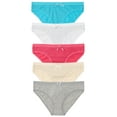 thumbnail image 1 of Nabtos Women Cotton Basic Underwear Bikini Polka Female Panties Pack 5, 1 of 6