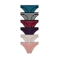 thumbnail image 1 of Nabtos Women Cotton Underwear Basic Bikini Female Panties Pack 6, 1 of 6