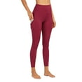 thumbnail image 1 of Nabtos Women Full Length Female Pants Activewear Yoga Red Leopard Leggings W/ Pockets, 1 of 4