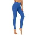 thumbnail image 1 of Nabtos Women Full Length Female Pants Activewear Yoga Royal Blue Leggings W/ Pockets, 1 of 4