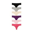 thumbnail image 1 of Nabtos Basic Cotton Thongs Women Panties Female Underwear Pack 6-S, 1 of 6