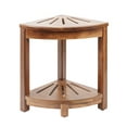 thumbnail image 1 of Nabytok Solid Wood 2-Tier Corner Shower Bench, 12"x12"x16.5" Bathroom Chair with Storage Self for Shower, Corner Stool for Inside Shower, Assembly Required (Natural, Nacre Wood), 1 of 7