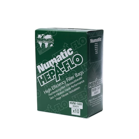 NaceCare 604011 Hepa-Flo Vacuum Bags for Numatic RSV, RBV & Latitude 130 Backpack Vacuums (Pack of 10)