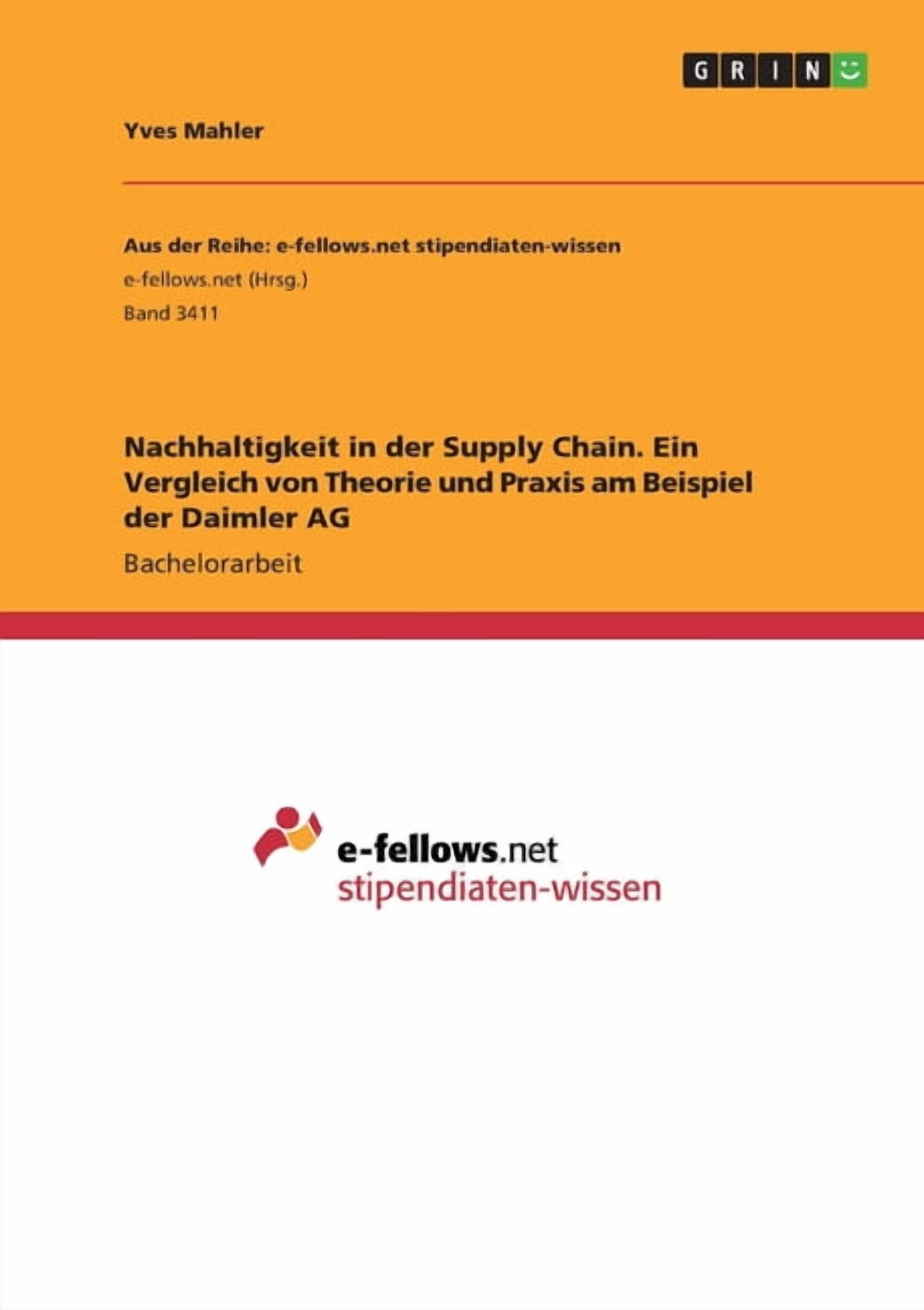 Nachhaltigkeit In Der Supply Chain. Ein Vergleich Von Theorie Und ...