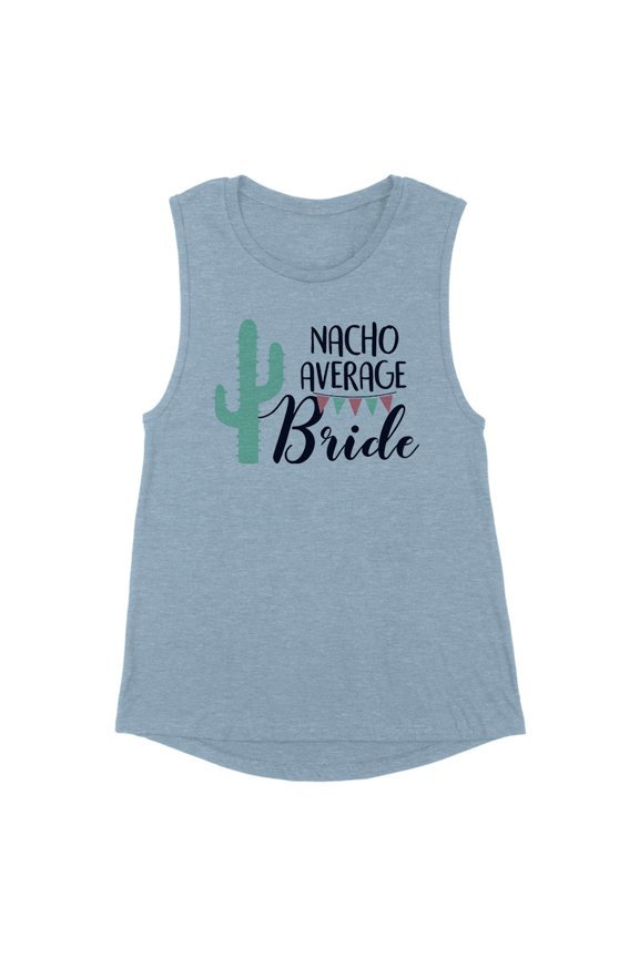 Nacho Average Bride Women's Muscle Tank X-Large Stonewash Denim
