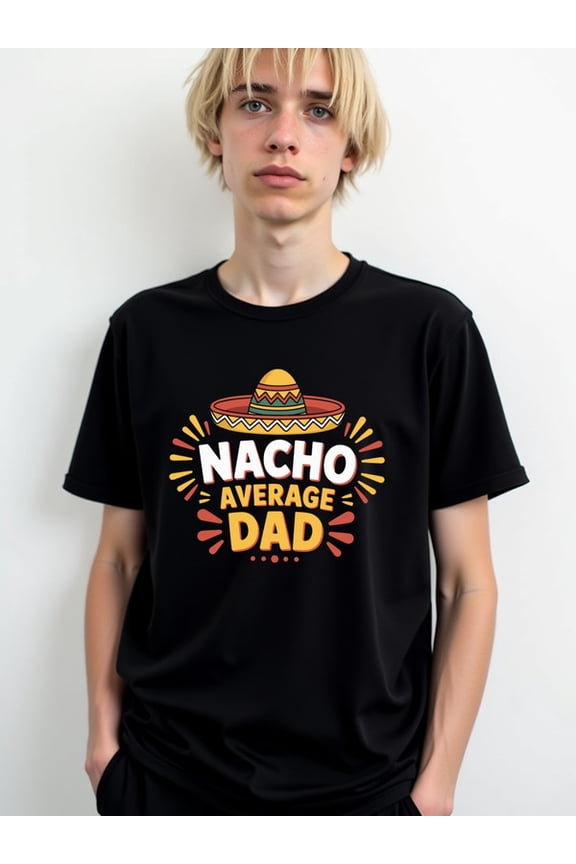 Nacho Average Dad Tee men t-shirt black graphic limited edition summer and spring season Wearable year-round Classic Unisex Shirt Printed tshirts