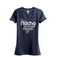thumbnail image 1 of Nacho Average Mama Women's Fashion Relaxed T-Shirt Tee Heather Navy Medium, 1 of 3