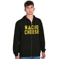 thumbnail image 1 of Nacho Cheese Funny Food Carbs Snacks Unisex Fleece Graphic Zip Up Hoodie Brisco Brands 2X, 1 of 5