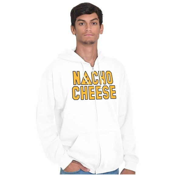 Nacho Cheese Funny Food Carbs Snacks Zip Up Hoodie Men's Women's Brisco Brands M
