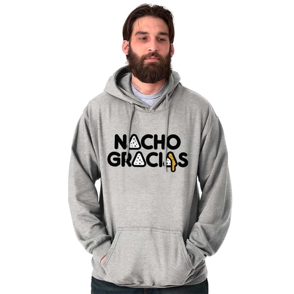 Nacho Gracias Foodie Food Lover Gym Unisex Plus Fleece Graphic Hoodie Brisco Brands 4X