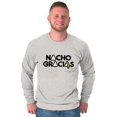 thumbnail image 1 of Nacho Gracias Foodie Food Lover Gym Plus Size Long Sleeve Graphic Tee Shirt Brisco Brands 3X, 1 of 5