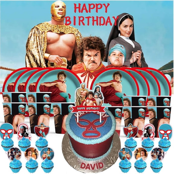 Nacho Libre Birthday Cups Party Supplies Decor Backdrop Paper Plates Fans Decorations Banner