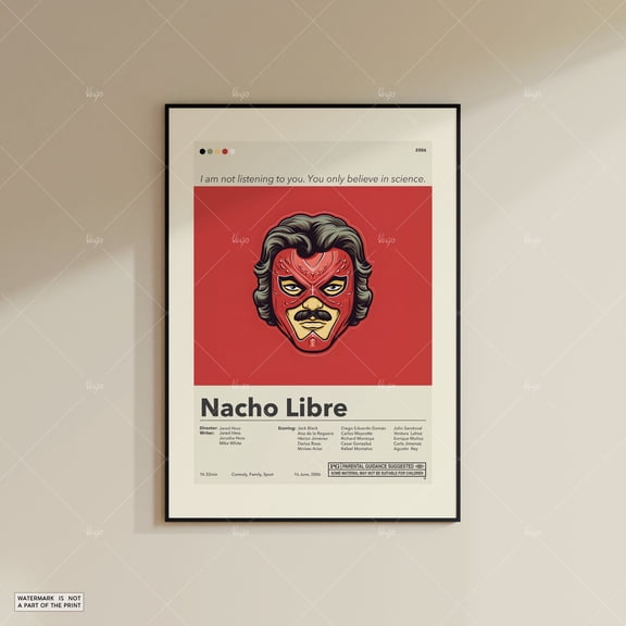 Nacho Libre Jared Hess Minimalist Movie Poster