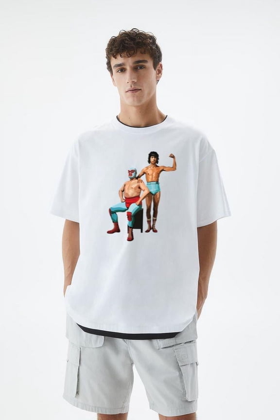 Nacho Libre Wrestler Match Vector Film Funny Tee T-Shirt, for men & women, up to size 5XL