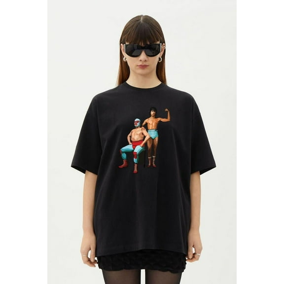 Nacho Libre Wrestler Match Vector Film Funny Tee T-Shirt, for men & women, up to size 5XL