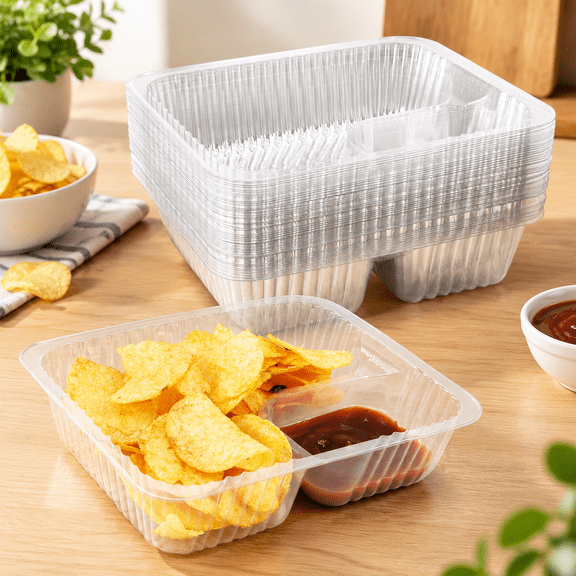 Nacho Trays Disposable, 22oz Plastic Nacho Containers