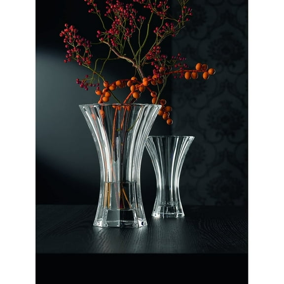 Nachtmann Saphir Crystal Vase 10.6" H