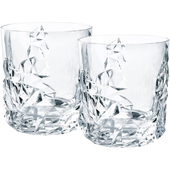 Nachtmann Sculpture Double Old Fashion Crystal set of 2 Whisky Glasses