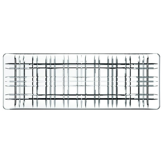 Nachtmann Square Crystal 16.5 x 6 Inch Rectangular Appetizer Plate