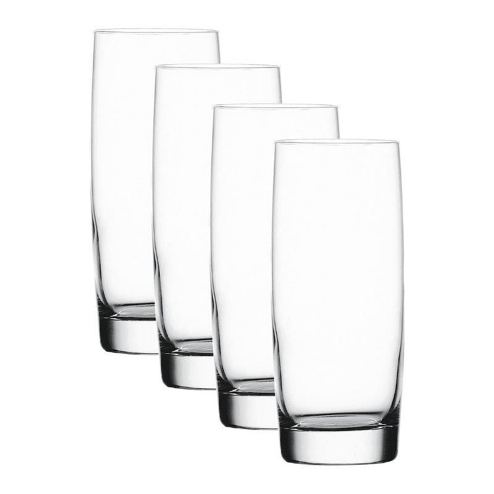 Vivendi 14 Oz Clear Crystal Highball Glass Set of 4