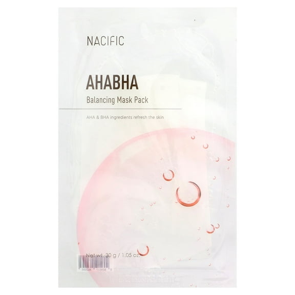 Nacific AHA BHA, Balancing Beauty Mask Pack, 1 Sheet, 1.05 oz (30 g)