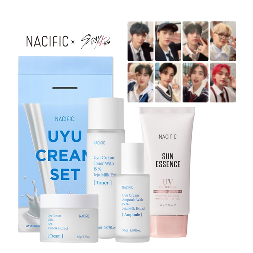 送料無料 いつまで 4-Piece Cream Uyu Kids Stray x Nacific Skincare 8 with Set, タレントカード