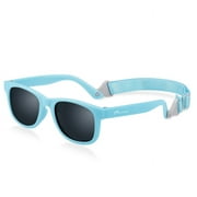 Nacuwa Baby Sunglasses - 100% UV Proof Sunglasses for Baby, Toddler, Kids - Ages 0-2 Years - Case and Pouch included (Blue)