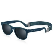 NACUWA Baby Sunglasses - 100% UV Proof Sunglasses for Baby, Toddler, Kids - Ages 0-2 Years - Case and Pouch included (DeepBlue)