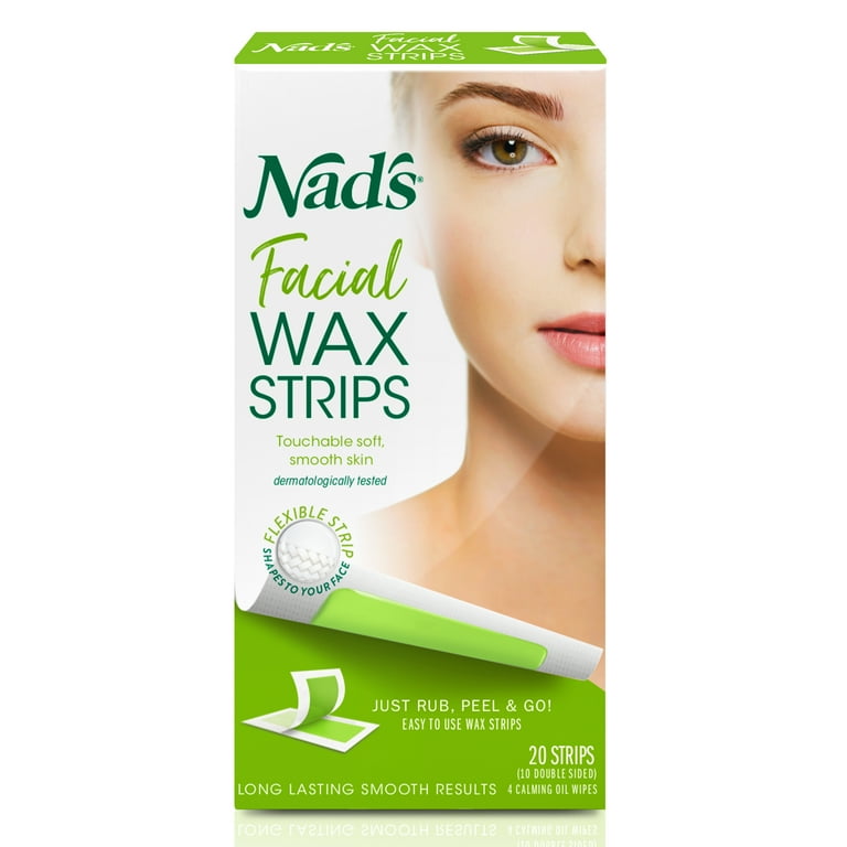 Nad s Facial Wax Strips for Facial Hair Removal 20 ct