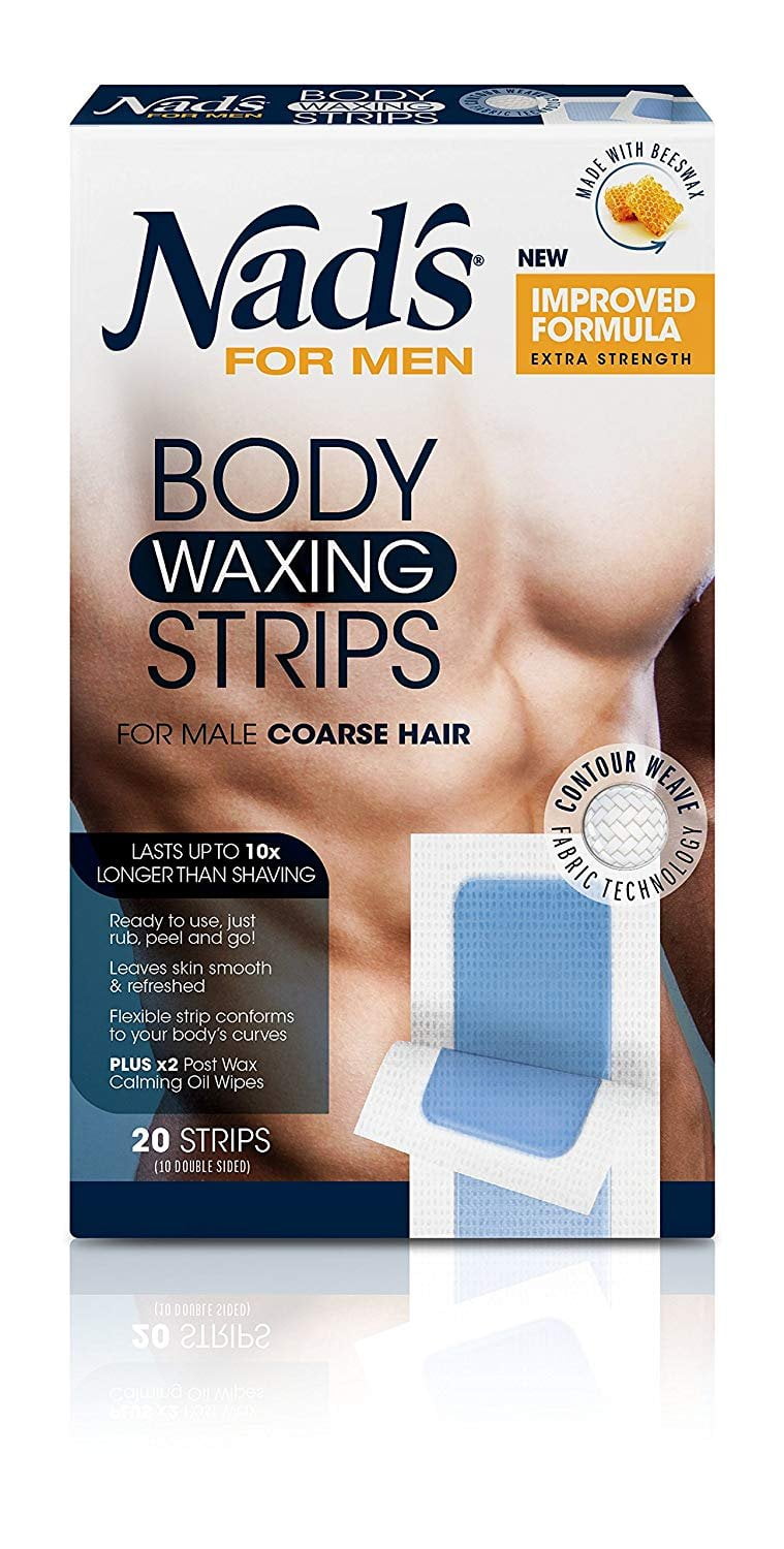 Nad's For Men Hair Removal Strips, 20 Ct