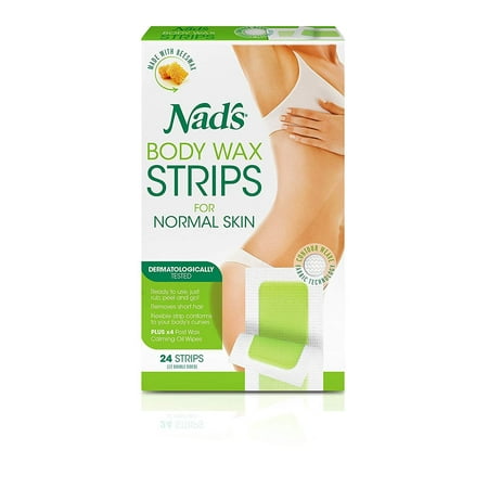 Nad's Hair Removal Strips, 24 Strips Pack of 2