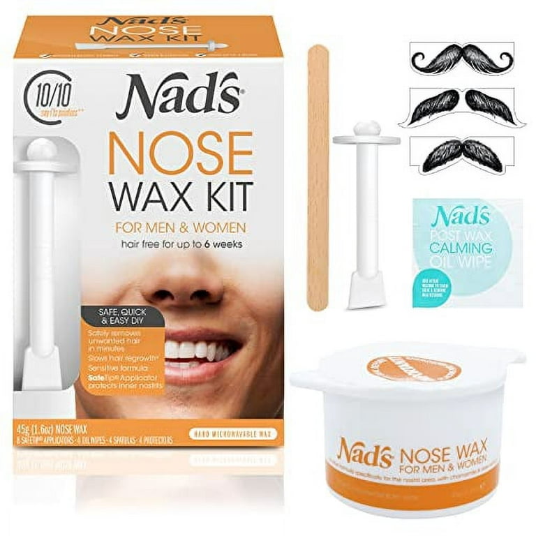 Wokaar Quick Nose Wax Kit | 100 G Wax, 30 Applicators, New 2 In 1 Wax Melt|  Nasal And Ear Hair Waxing Kit For Men & Women |Nose Hair Removal |15 X