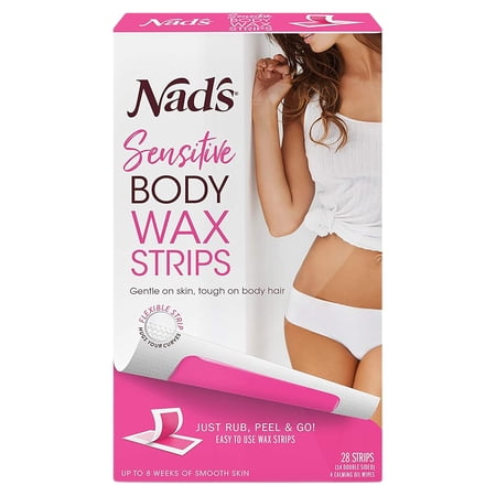 Nad's Sensitive Body Wax Strips, 2 28 Each