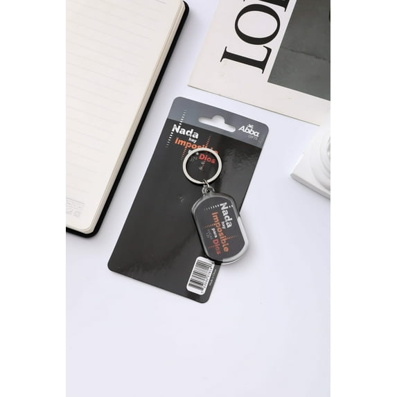 Nada hay imposible para Dios - Lucas 1:37 - Llavero Acrilico