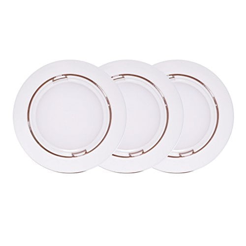 nadair unpl201-3k-3wh wired led puck lights (x3) plug-in lighting, can be surface mount or flush mount, easy to install, daisy chain, 3-pack 3000k warm white