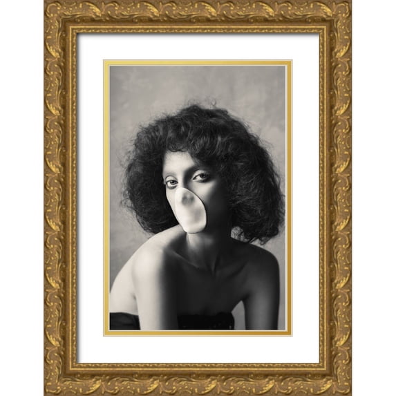 Naderi, Peyman 13x18 Gold Ornate Wood Framed with Double Matting Museum Art Print Titled - La Scapigliata