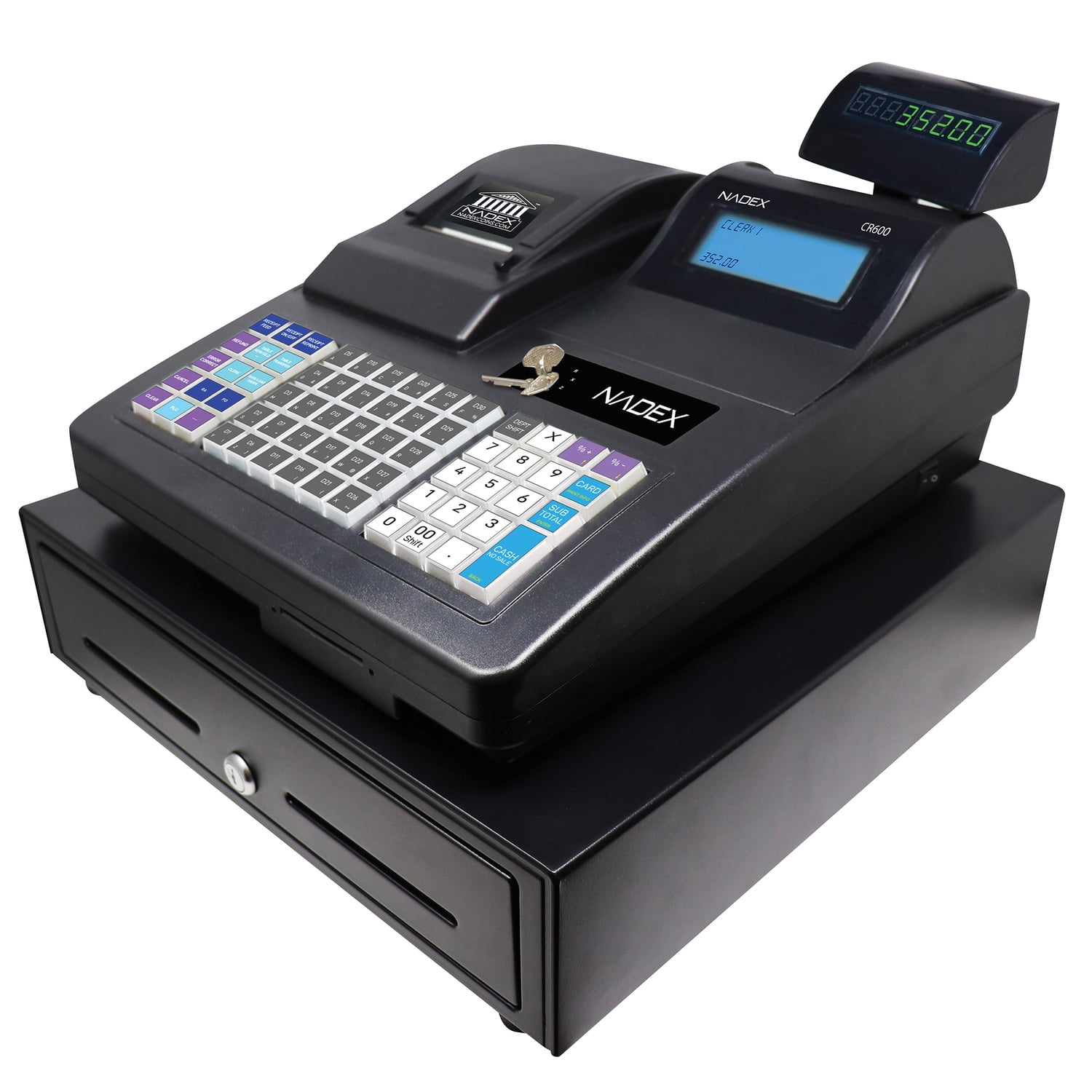 Nadex Coins CR600 Thermal-Print Electronic Cash Register, NXTE-1389