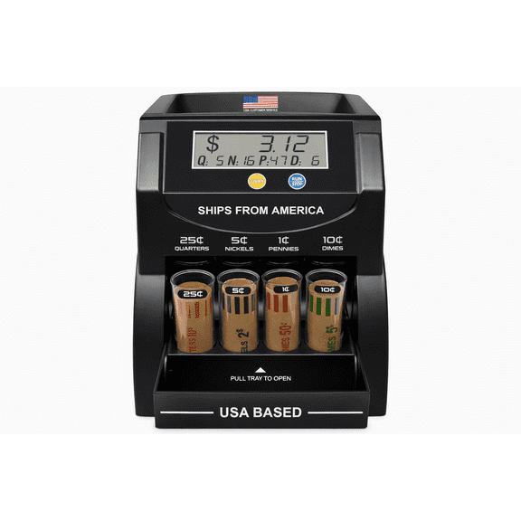 Nadex Coins DCS-180X Digital Coin Counter Sorter and Wrapper Machine with Smart Stop Technology