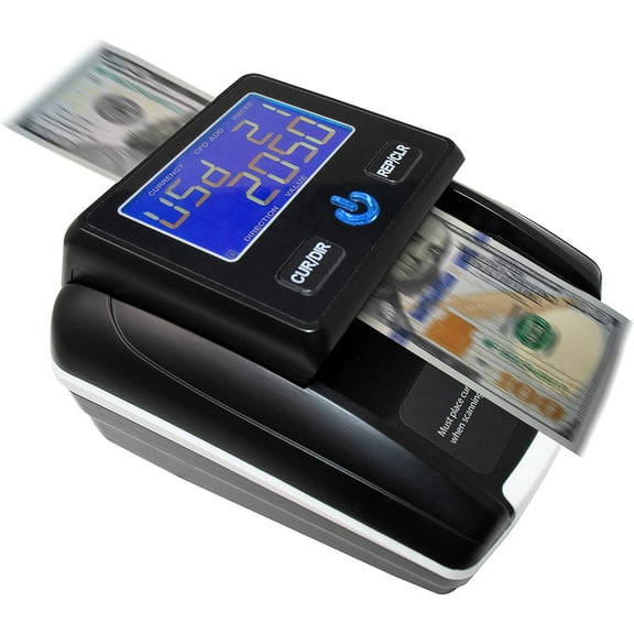 Nadex V45 Counterfeit Detector Terminal with Value Monitor Pass Through Infrared and Magnetic Detector Sensors Flags Counterfeit Bills Banknotes