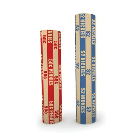 Nadex Coins NCS8-1046 1,000 Flat Standard Striped Coin Roll Wrappers for U.S. Coins